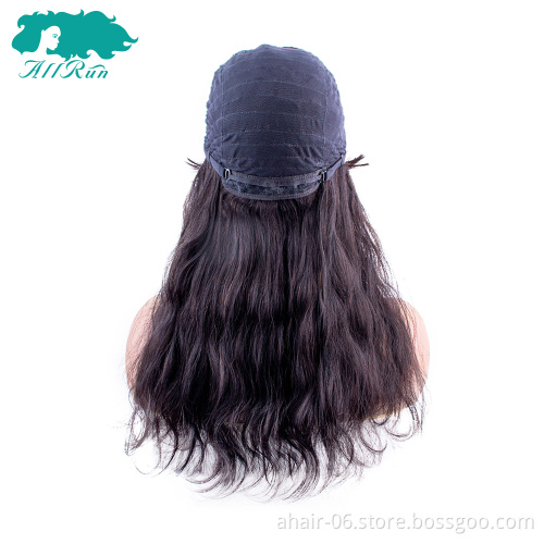 Cheap And Beautiful Machine 10A Nature Color Body Wave Wigs With Bang 16 Inch Brazilian Hair Wholesale In Stock,100% Human Hair